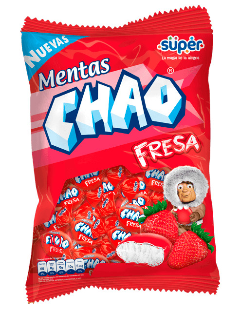 CARAMELO CHAO FRESA X100 PAQ