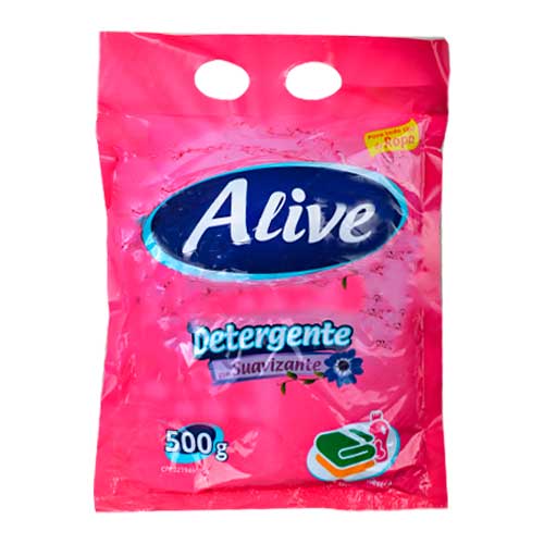 JABON POLVO ALIVE ROSA 500gr UND