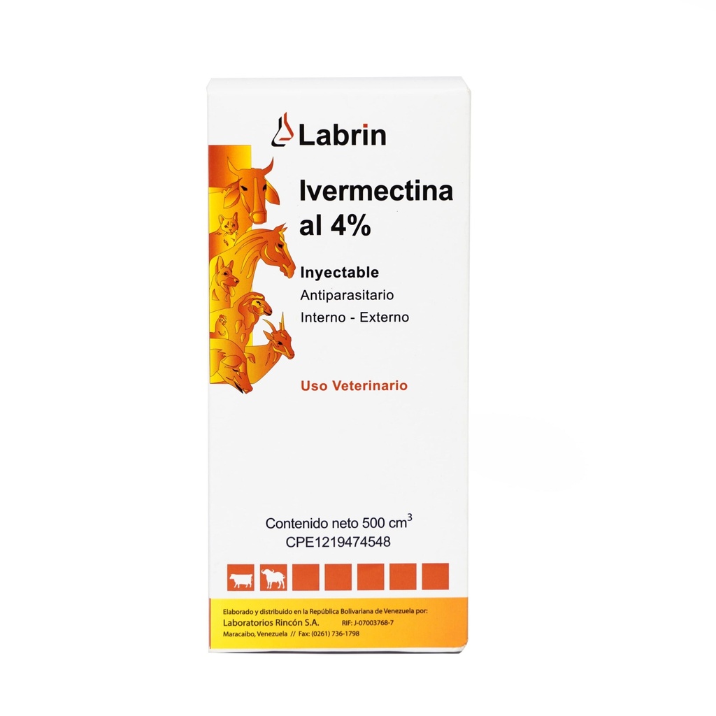 IVERMECTINA AL 4% LABRIN 100ML UND