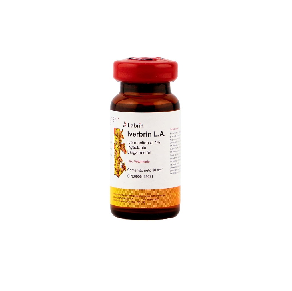 IVERBRIN L.A. LABRIN 10ML UND (IVERMECTINA 1%)
