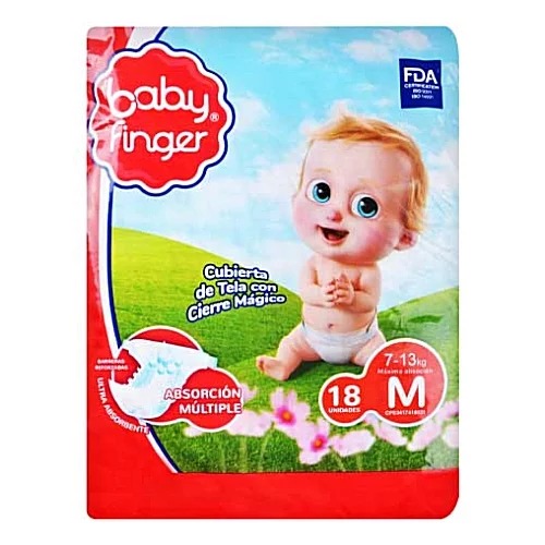 PAÑAL BABY FINGER TALLA M UND PAQ20