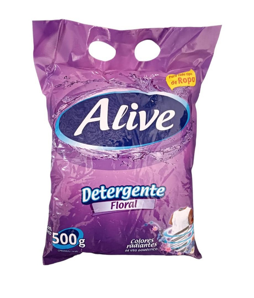 JABON POLVO ALIVE MORADO 500gr UND