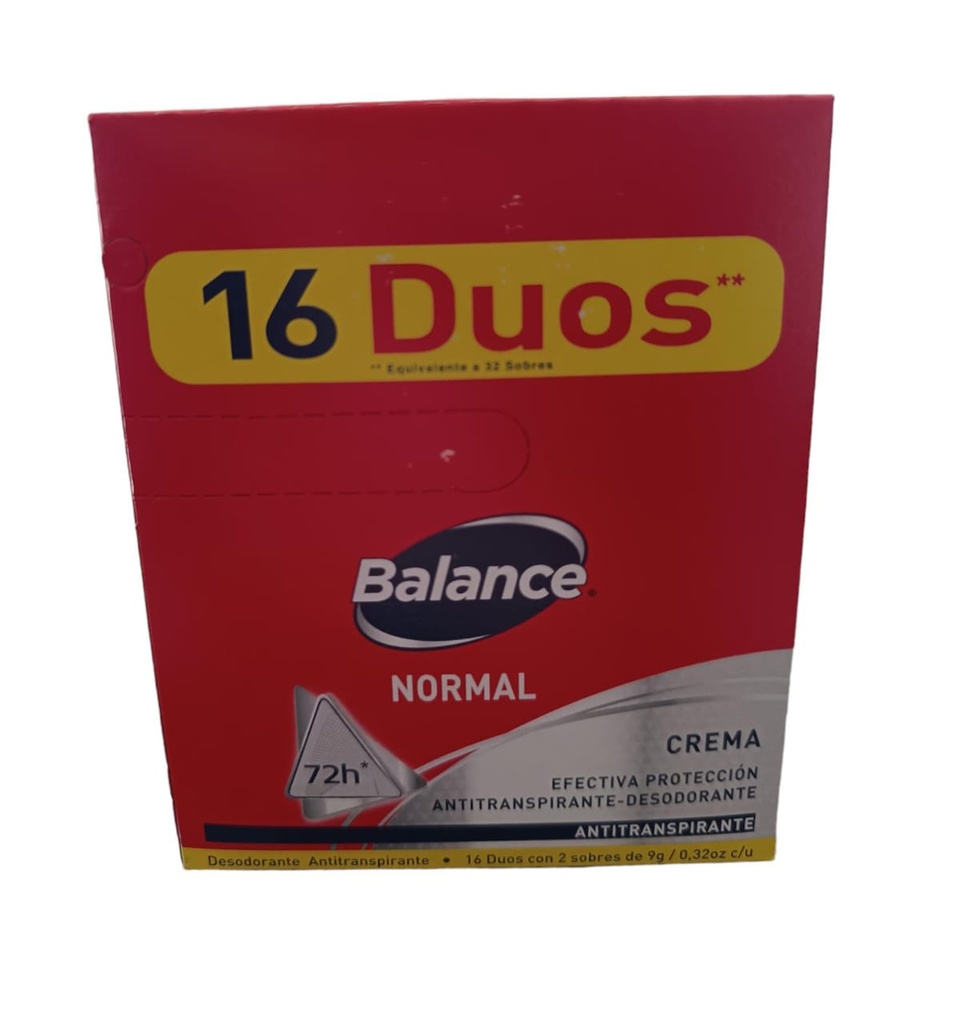 DESODORANTE BALANCE CAJA ROJA 1X32