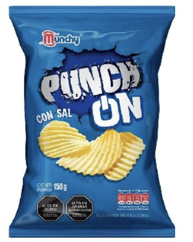 MUNCHY PAPAS PUNCH ON CON SAL 150g UND