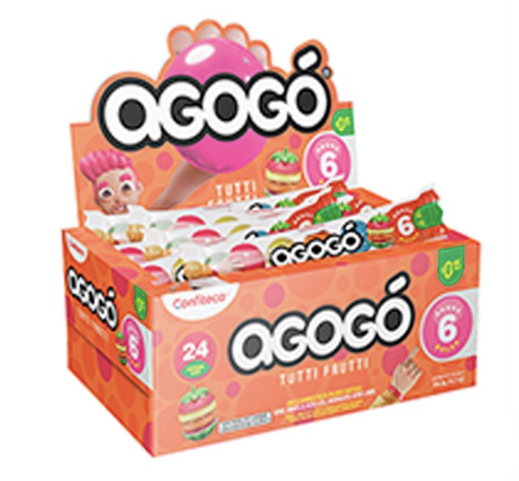 CHICLE DE BOLA AGOGO FRESA X24UND CAJA
