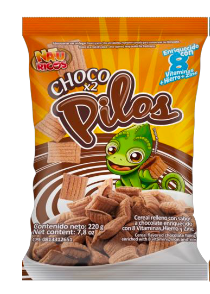 PILOS CHOCO BOLSA 220gr UND