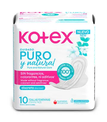 TOALLAS KOTEX FEM PURO X10UND  