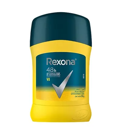 DESODORANTE REXONA BARRA V8 CABALLERO X50GR  