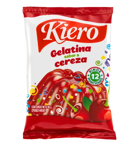GELATINA KIERO CEREZA 96GR