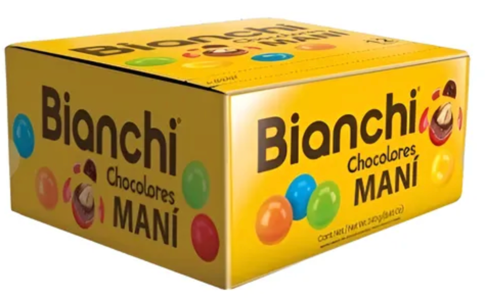 CHOCOLATE BIANCHI AMARILLO CAJA X12 UND 