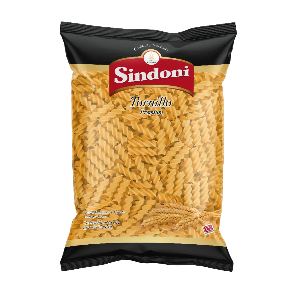 PASTA CORTA SINDONI PREMIUN TORNILLO 1Kg UND
