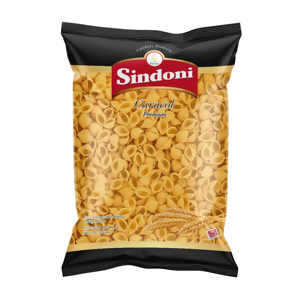 PASTA CORTA SINDONI PREMIUN CARACOL 1Kg UND