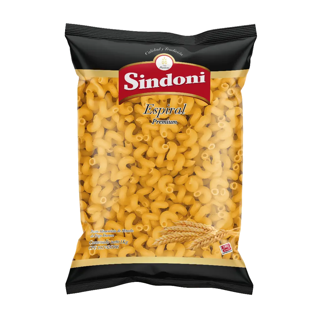 PASTA CORTA SINDONI PREMIUN ESPIRAL 1Kg UND