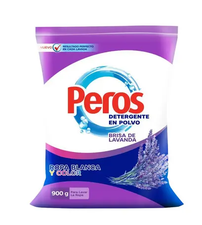 PEROS DETERGENTE EN POLVO LAVANDA 900GR