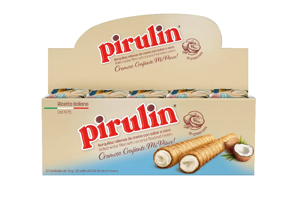 PIRULIN COCO DISPLAY 16gr 1X12 UND CAJA