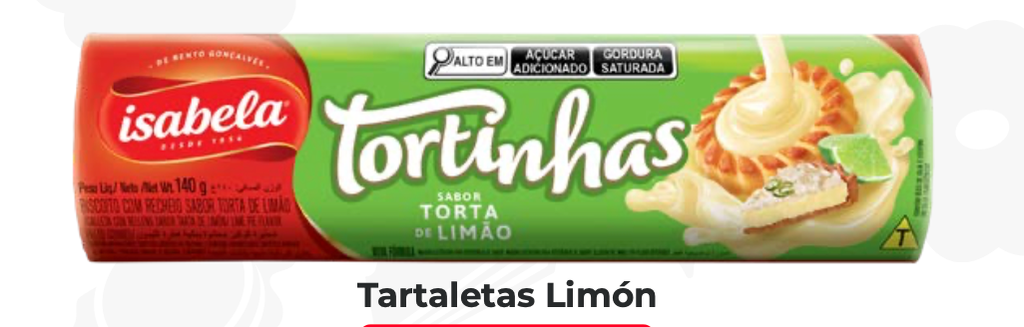 TARTALETA ISABELA LIMON 140gr UND