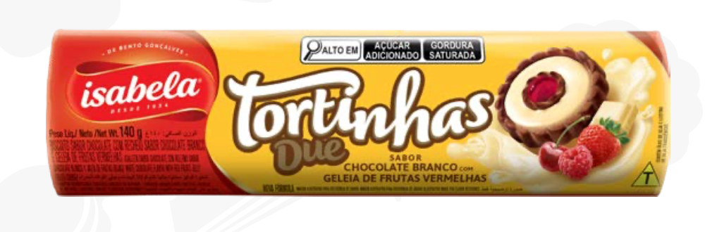 TARTALETA ISABELA "DUE" CHOCOLATE BLANCO 140gr UND