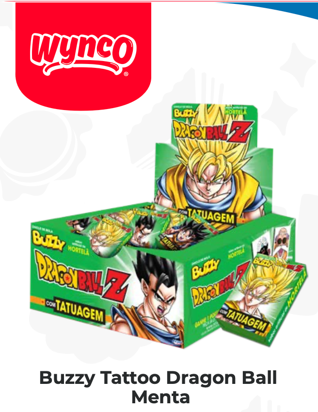 BUZZY TATTOO DRAGON BALL MENTA DISPLAY X90