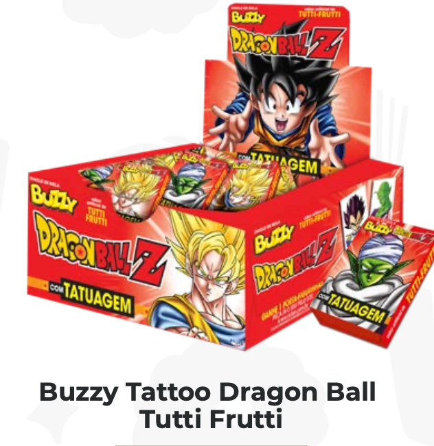 BUZZY TATTOO DRAGON BALL TUTTI-FRUTTI DISPLAY X90