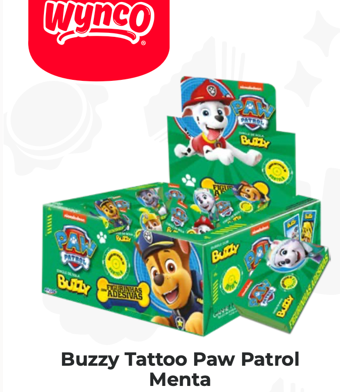 BUZZY TATTOO PAW PATROL TUTTI-FRUTTI DISPLAY X90