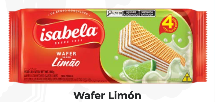 WAFER ISABELA LIMON 100gr UND