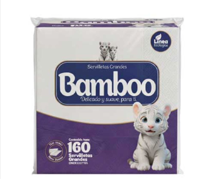 SERVILLETAS BAMBOO MORADO 160H UND 
