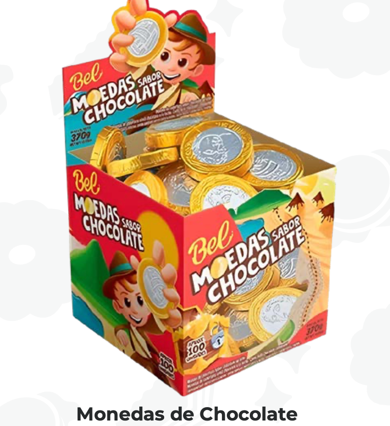 MONEDAS CHOCOLATE DISPLAY X100