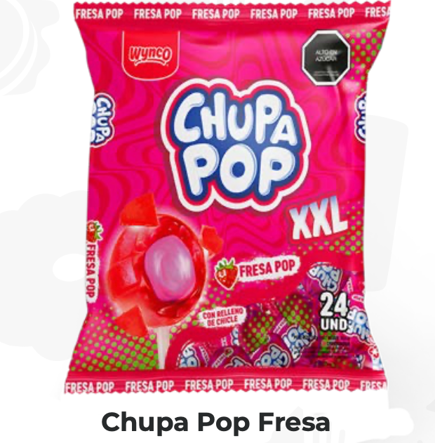 CHUPA POP FRESA PAQ X24
