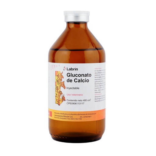 [184] GLUCONATO DE CALCIO LABRIN 480ML UND