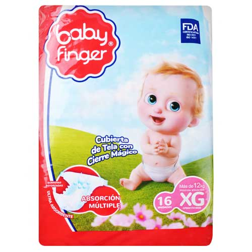 [693] PAÑAL BABY FINGER TALLA XG PAQ16
