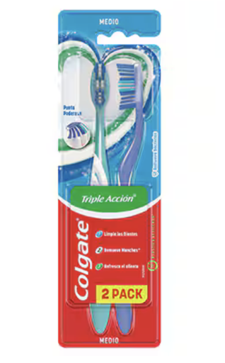 [727] CEPILLO DENTAL COLGATE TRIPLE ACCION PAQUETE 2 UND