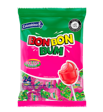 [588B] CHUPETAS BOM BOM BUM ROJO INT 1X24