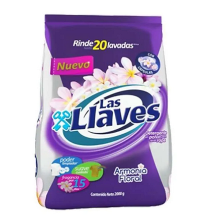 [426] DETERGENTE LAS LLAVES FLORAL LIMPIEZA ACTIVA  400GR 