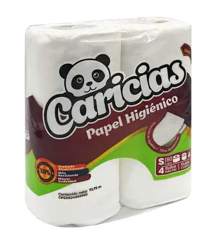 [784] PAPEL HIGIENICO CARICIAS ROJO 180H 1X4