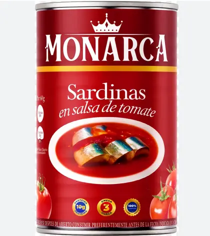 SARDINA MONARCA EN TOMATE EC 170gr UND