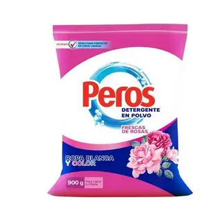 [772] PEROS DETERGENTE EN POLVO ROSAS 900GR